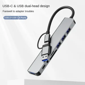 Adaptador HUB USB tipo C con Múltiple Puertos