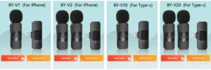 Micrófono Lavalier inalámbrico profesional con accesorio para iPhone, iPad y Android
