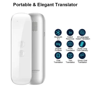 Traductor de Voz Instantáneo Portátil Inteligente G5, dispositivo Bluetooth