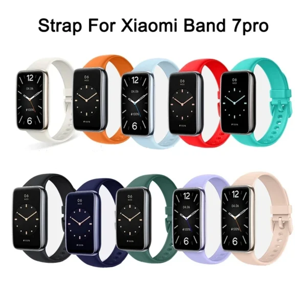 Strap+Case For Xiaomi Band 7 pro 7pro Smart Watches Bracelet For Mi Band 7Pro Silicone TPU Replacement Wrist Straps Mi Band 7pro 2