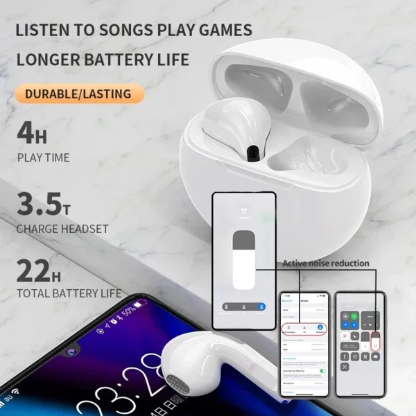Auriculares inalámbricos Air Pro 6 TWS Bluetooth 2