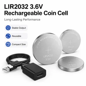 Rechargeable LIR2032 LIR2032H LIR1632 LIR2025 LIR2016 Lithium Button Coin Battery Long Lasting With Charger Kit Multi Size Batte