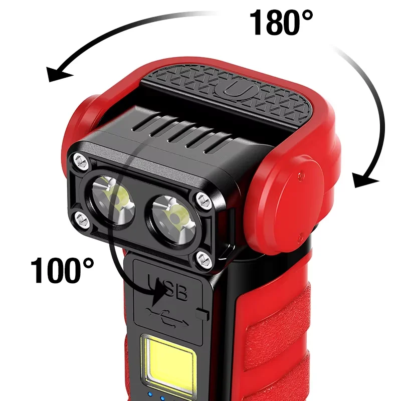 Mini Linterna de Trabajo Multifuncional, Linterna Giratoria, con Iluminación Portátil Ajustable, Reflector COB y Luz de Trabajo Magnética - Image 6