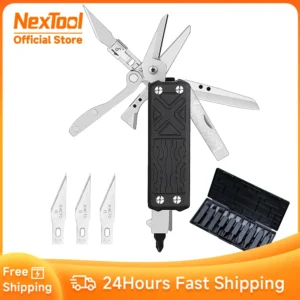 NexTool-cuchillo multiherramienta de bolsillo E1, cuchillo plegable 10 en 1, tijeras, alicates, sierra, senderismo al aire libre, Camping, equipo EDC, multiherramienta plegable