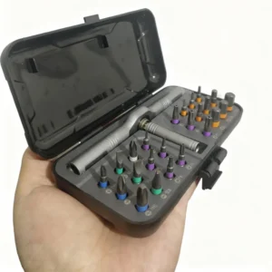 Juego de destornilladores de trinquete magnéticos 24 en 1 con puntas de precisión y mango, kit de destornilladores para bricolaje, electrónica, relojes y herramientas de reparación del hogar