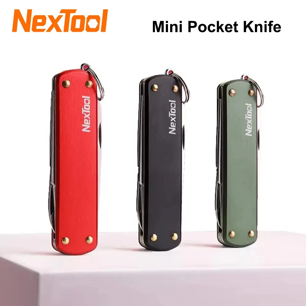 Nextool EDC Mini Cuchillo Multiherramienta, Tijeras Plegables, Destornillador, Cuchillo de Bolsillo, Cortador Portátil para Exteriores, Herramientas de Reparación Multiusos