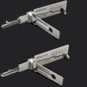 Herramientas de Reparación para Cerrajeros SS001 SS002 Pro, Kit Decodificador de Llaves 2 en 1, Juego de Herramientas para Decodificar y Desbloquear Cerraduras de Doble Ranura Recta