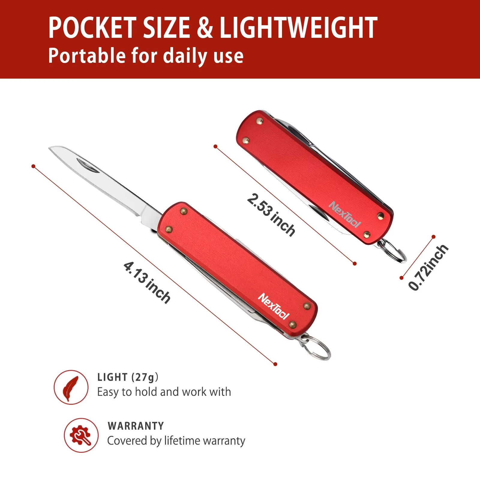 Nextool EDC Mini Cuchillo Multiherramienta, Tijeras Plegables, Destornillador, Cuchillo de Bolsillo, Cortador Portátil para Exteriores, Herramientas de Reparación Multiusos - Image 4
